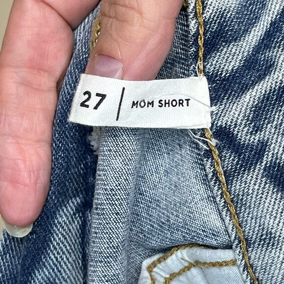 PacSun Mom Short Roll Up Mid Rise Blue Jean Shorts 27 - Picture 6 of 8